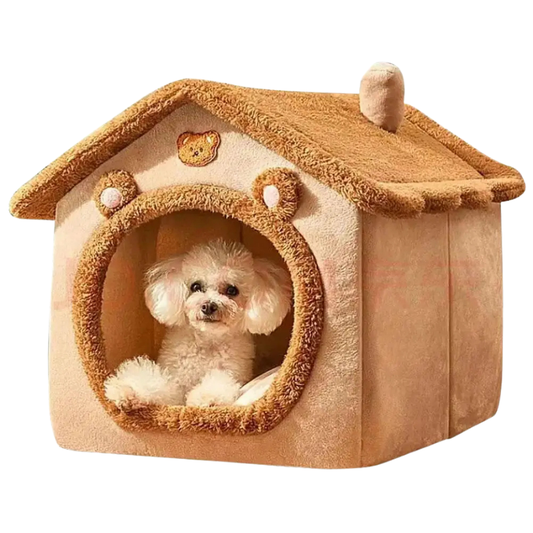 Soft Pet Bed House - Warm Cozy Dog & Cat Bed