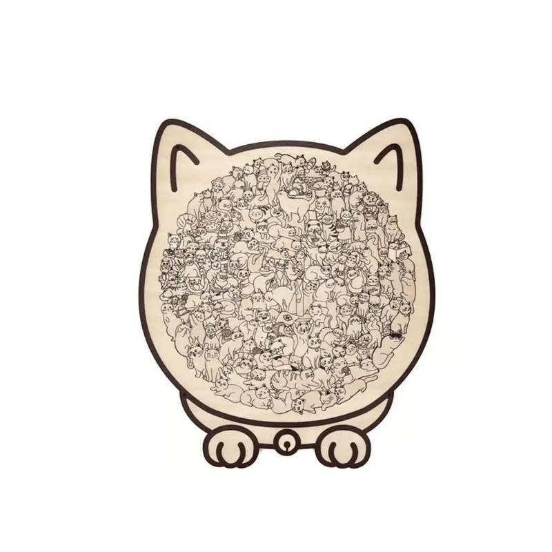 Cat Wooden Puzzle 135 Piece Animal Jigsaw