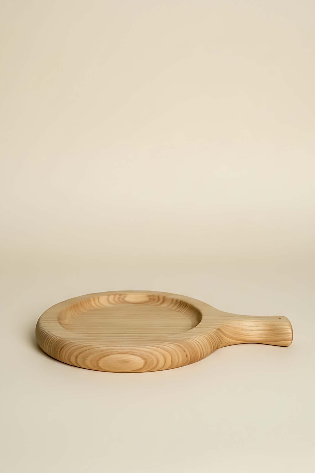Carved Chestnut Wood Round Serving Board – image 6
