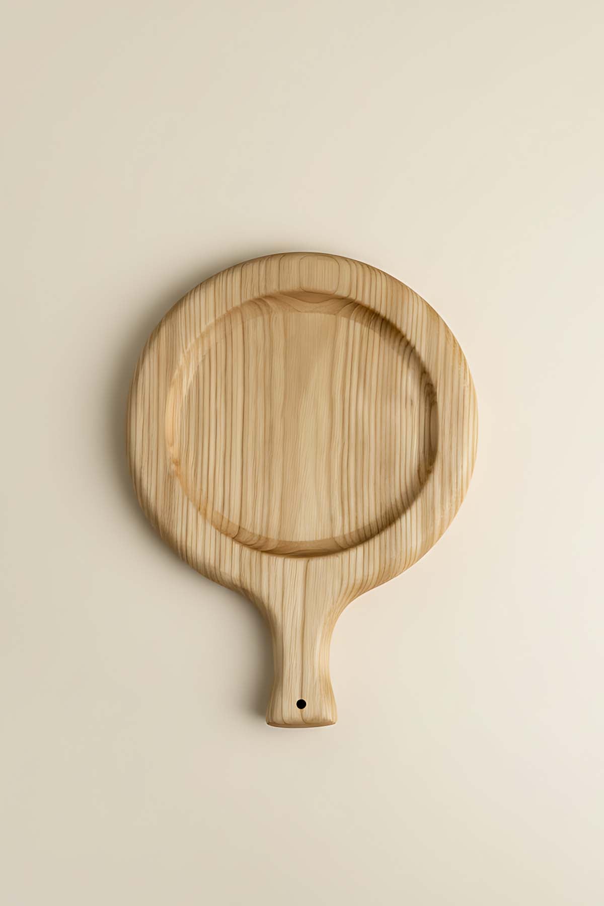 Carved Chestnut Wood Round Serving Board – image 8