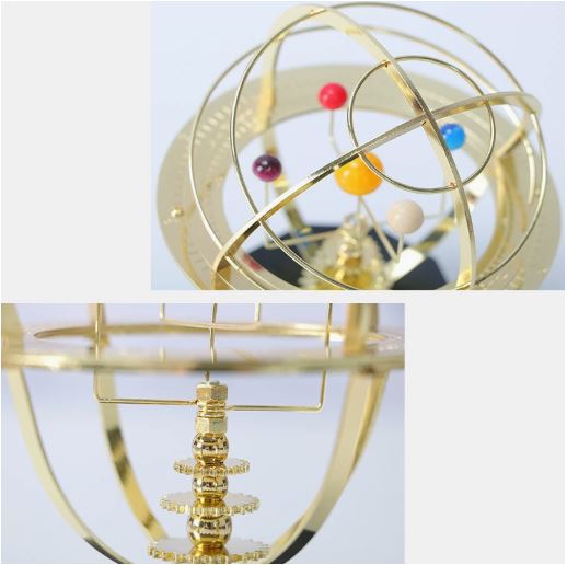 Mechanical Solar System Orrery – Brass Planet Model