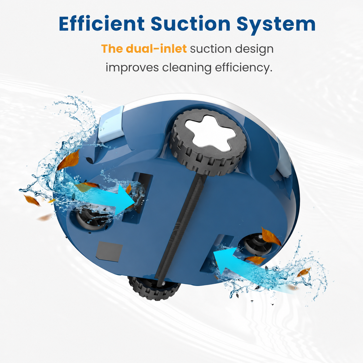 Cordless Robotic Pool Cleaner – 120-Min Runtime, Self-Parking, 5200mAh Battery