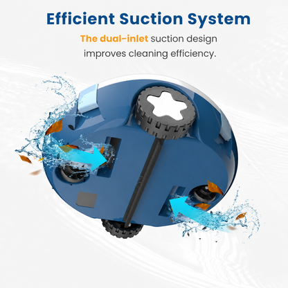 Cordless Robotic Pool Cleaner – 120-Min Runtime, Self-Parking, 5200mAh Battery