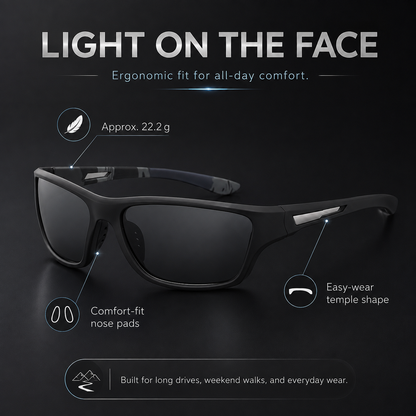 Ultralight Polarized Sunglasses - Stylish & UV Protection - Buy 1 Get 1 Free