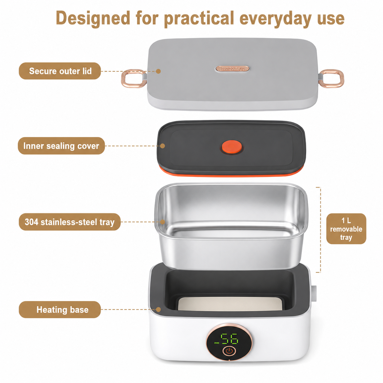 Wireless Electric Heated Lunch Box