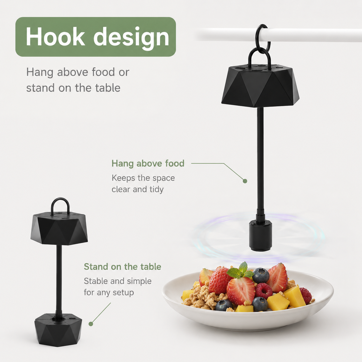 Outdoor Fly Repellent Fan for Dining Areas