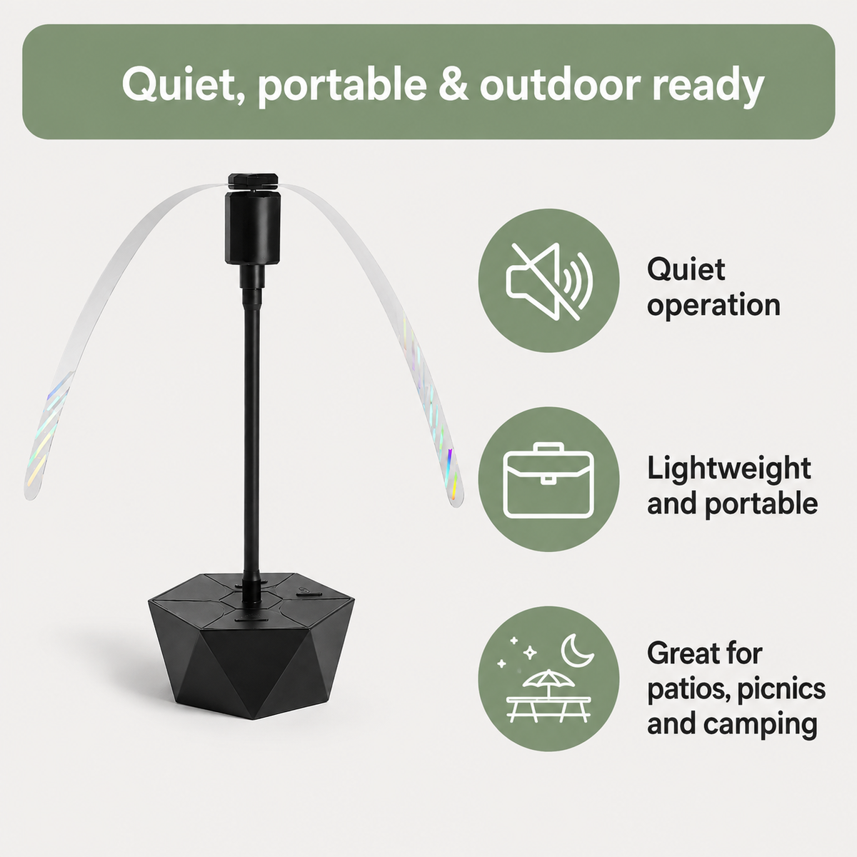 Outdoor Fly Repellent Fan for Dining Areas