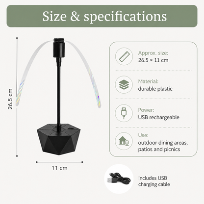 Outdoor Fly Repellent Fan for Dining Areas