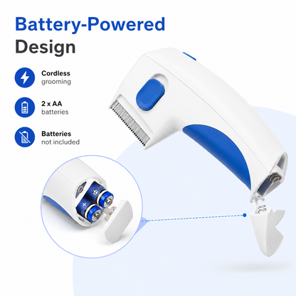 Battery-Powered Electric Flea Comb for Dogs & Cats