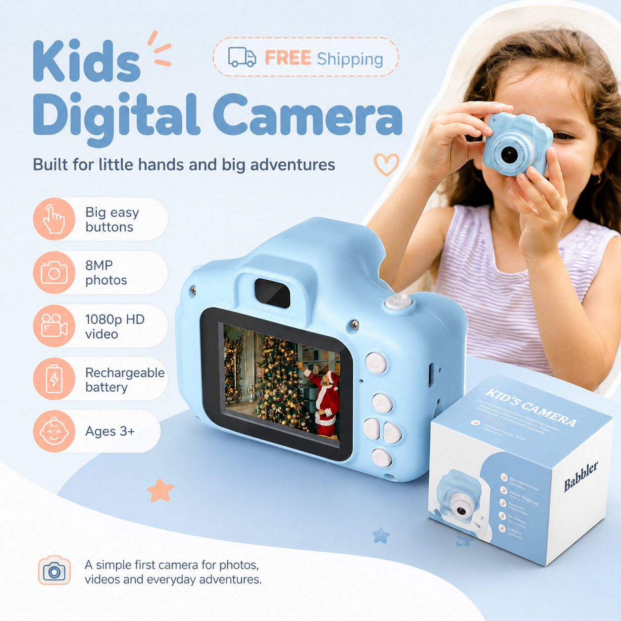 Kids Digital Camera - Durable & Easy to Use