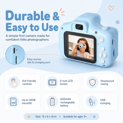 Kids Digital Camera - Durable & Easy to Use