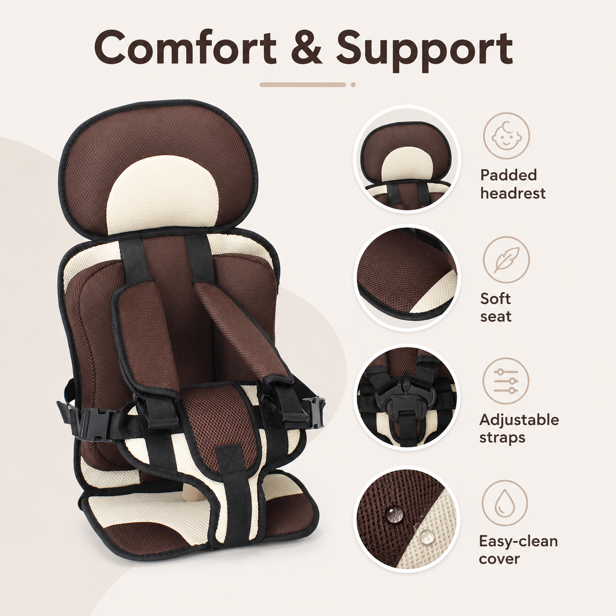 Portable Toddler Car Seat – Compact Narrow Travel Harness