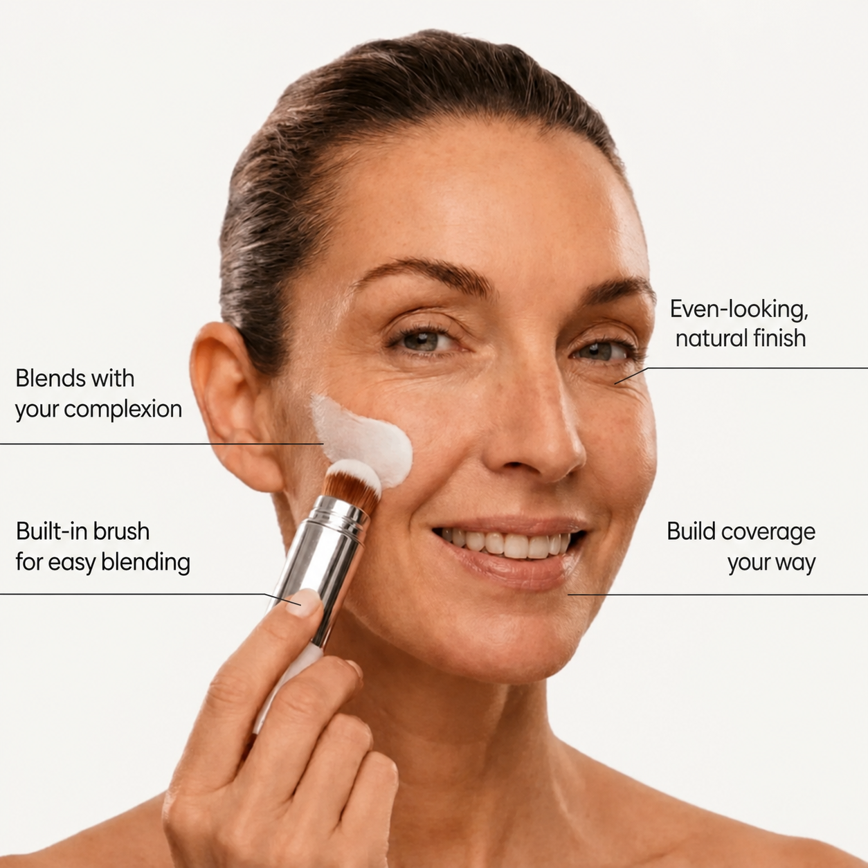 Colour-Adapting Foundation with Built-In Brush