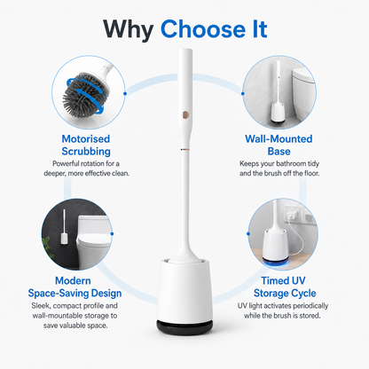 Electric Toilet Brush with UV Storage