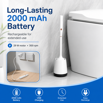 Electric Toilet Brush with UV Storage