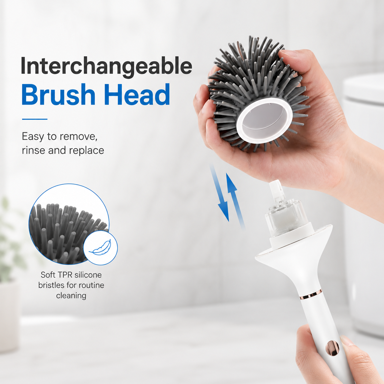 Electric Toilet Brush with UV Storage