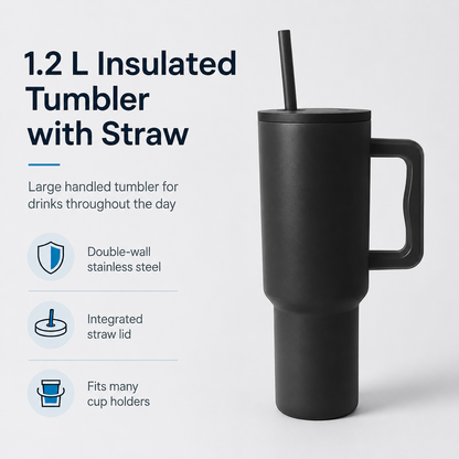 1.2L Insulated Tumbler with Straw