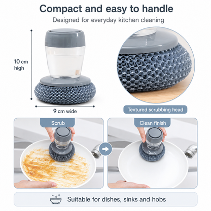Soap-Dispensing Kitchen Cleaning Brush