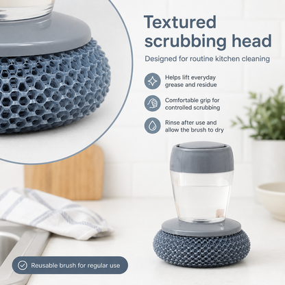 Soap-Dispensing Kitchen Cleaning Brush
