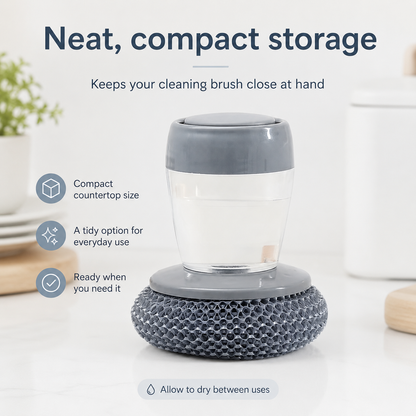 Soap-Dispensing Kitchen Cleaning Brush
