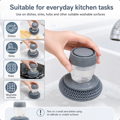 Soap-Dispensing Kitchen Cleaning Brush