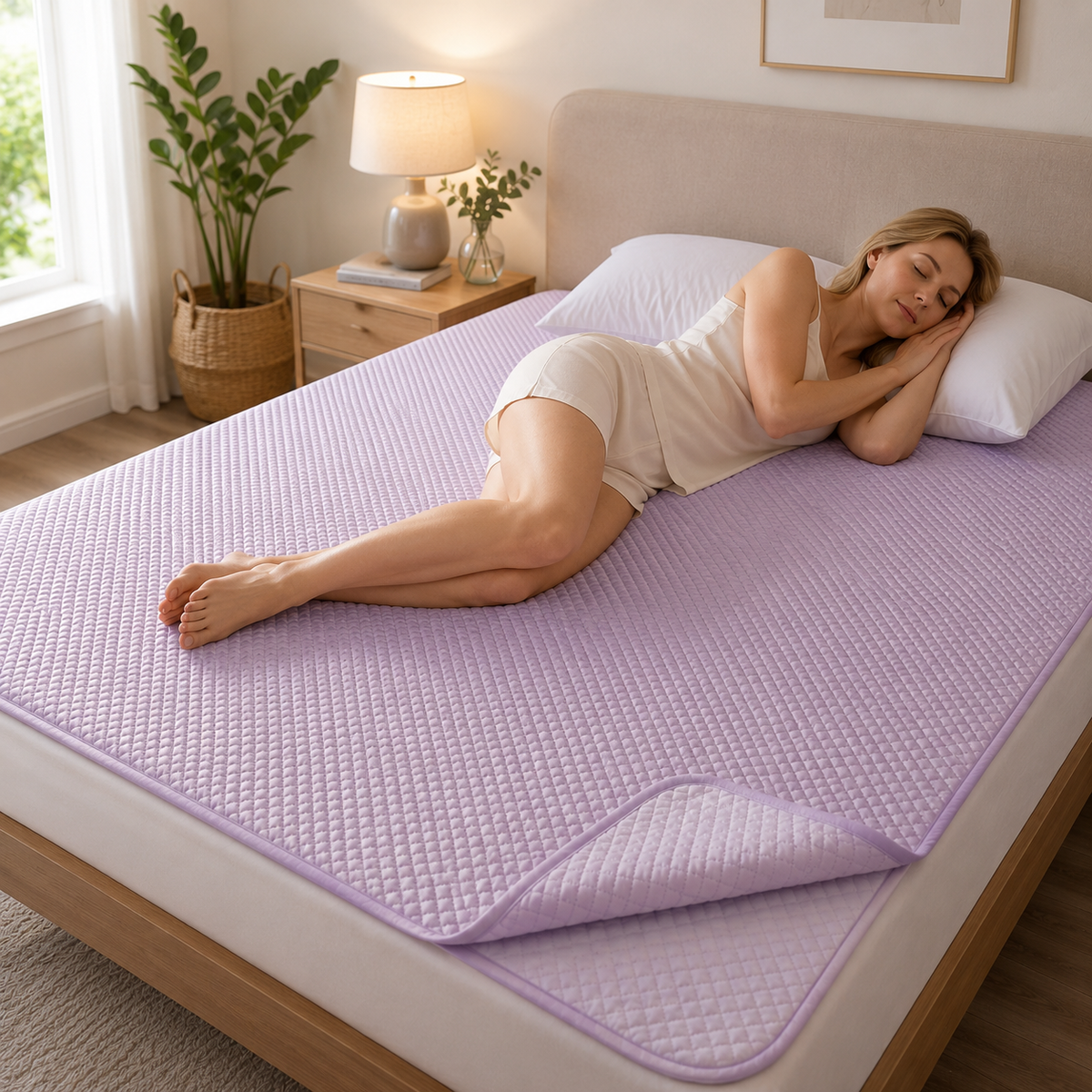 Foldable Cooling Sleep Mat – Breathable Summer Bed Pad – image 1