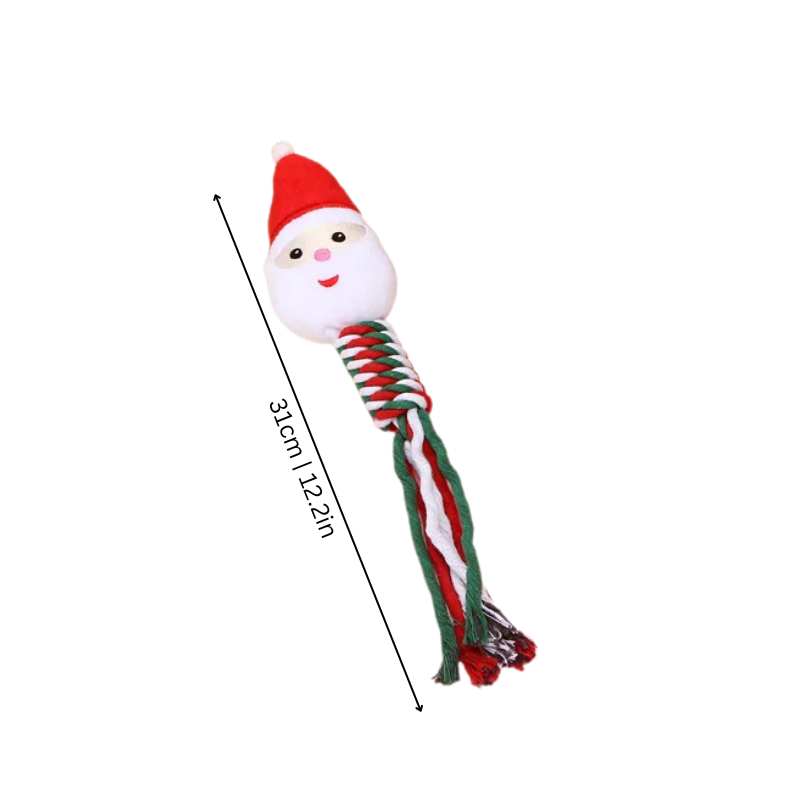 Christmas Dog Chew Toy Tug Squeaky Holiday Toy
