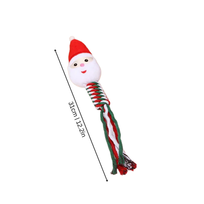 Christmas Dog Chew Toy Tug Squeaky Holiday Toy