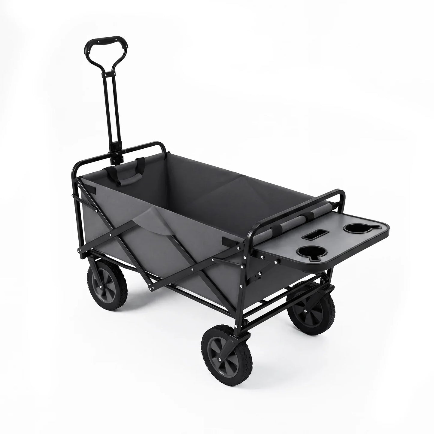 95L Collapsible Wagon Cart with Cup Holders – 150kg Capacity