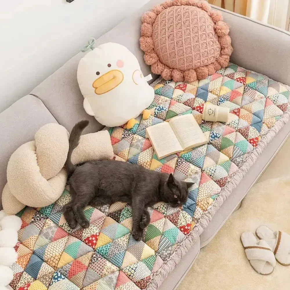 Soft Floral Couch Cover