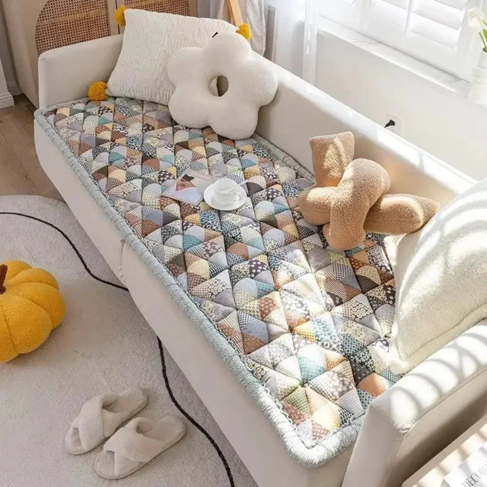 Soft Floral Couch Cover