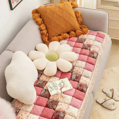 Soft Floral Couch Cover