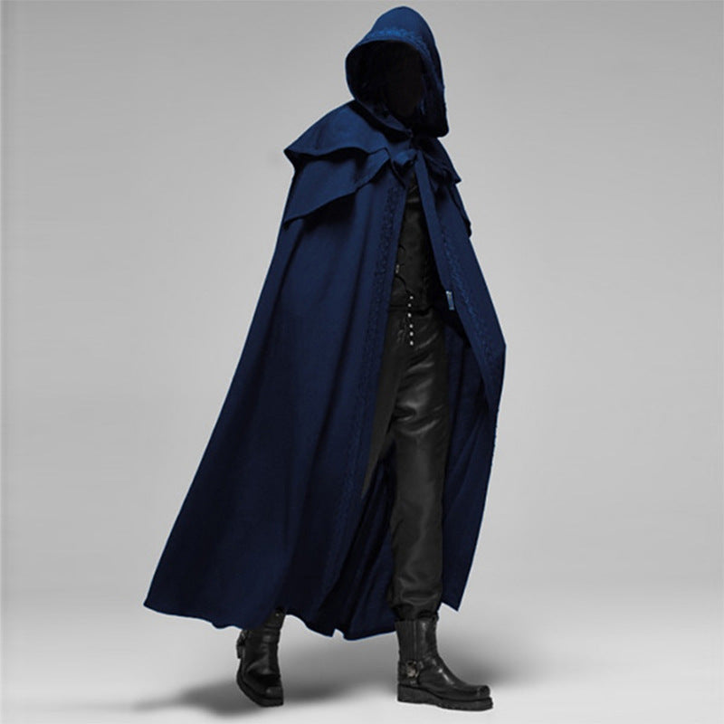 Gothic Velvet Hooded Cloak – Unisex Black Cape
