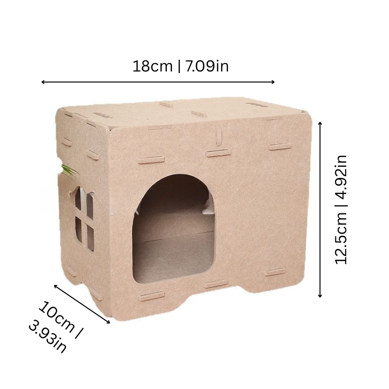 Felt Cat Cave House - 2-in-1 Hideout & Perch Bed