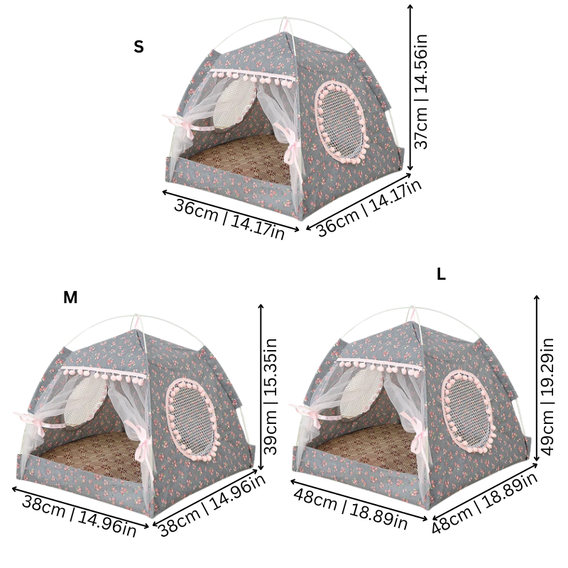 Foldable Cat Tent Bed - Cozy Pet Hideaway
