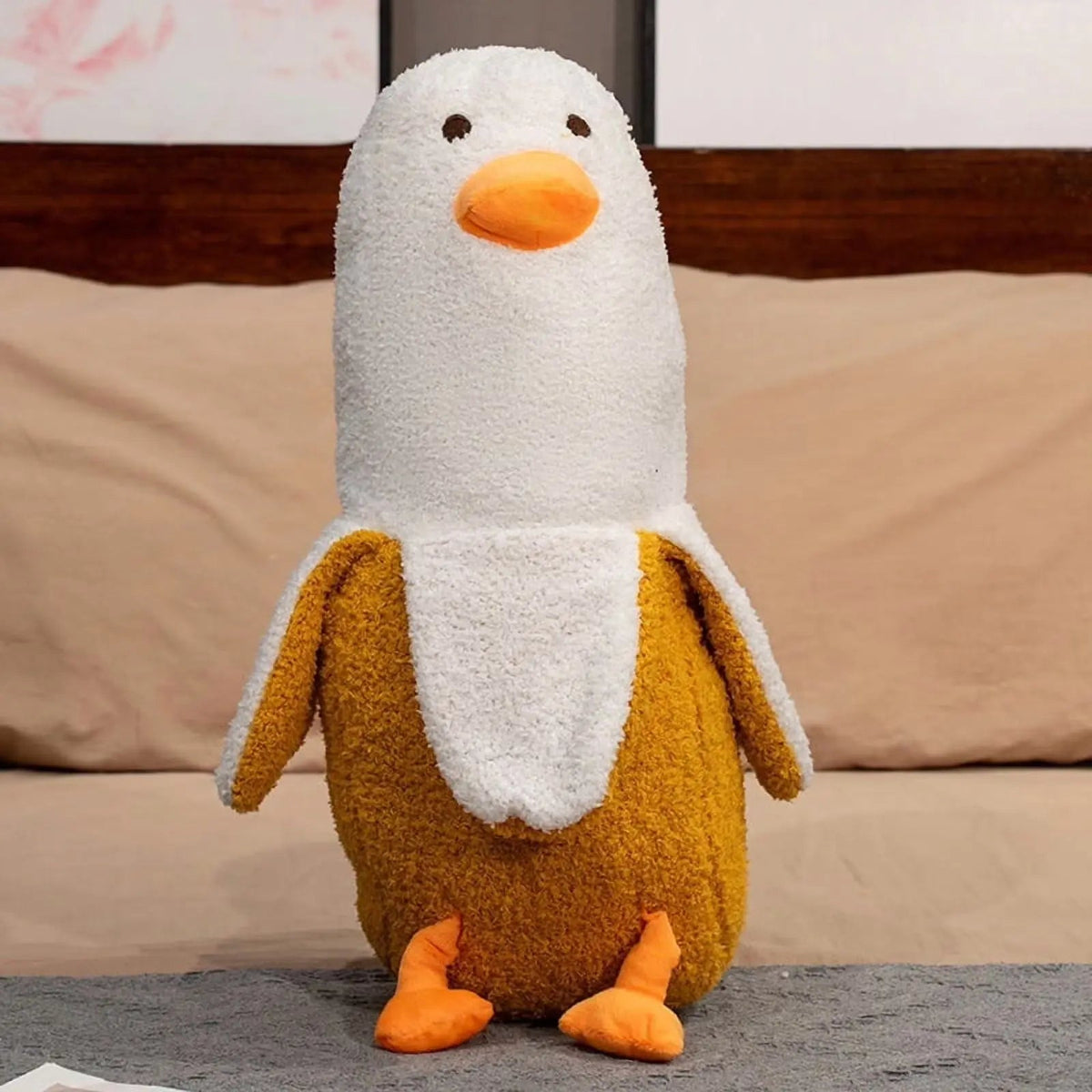 Soft Banana Duck Plush Pillow