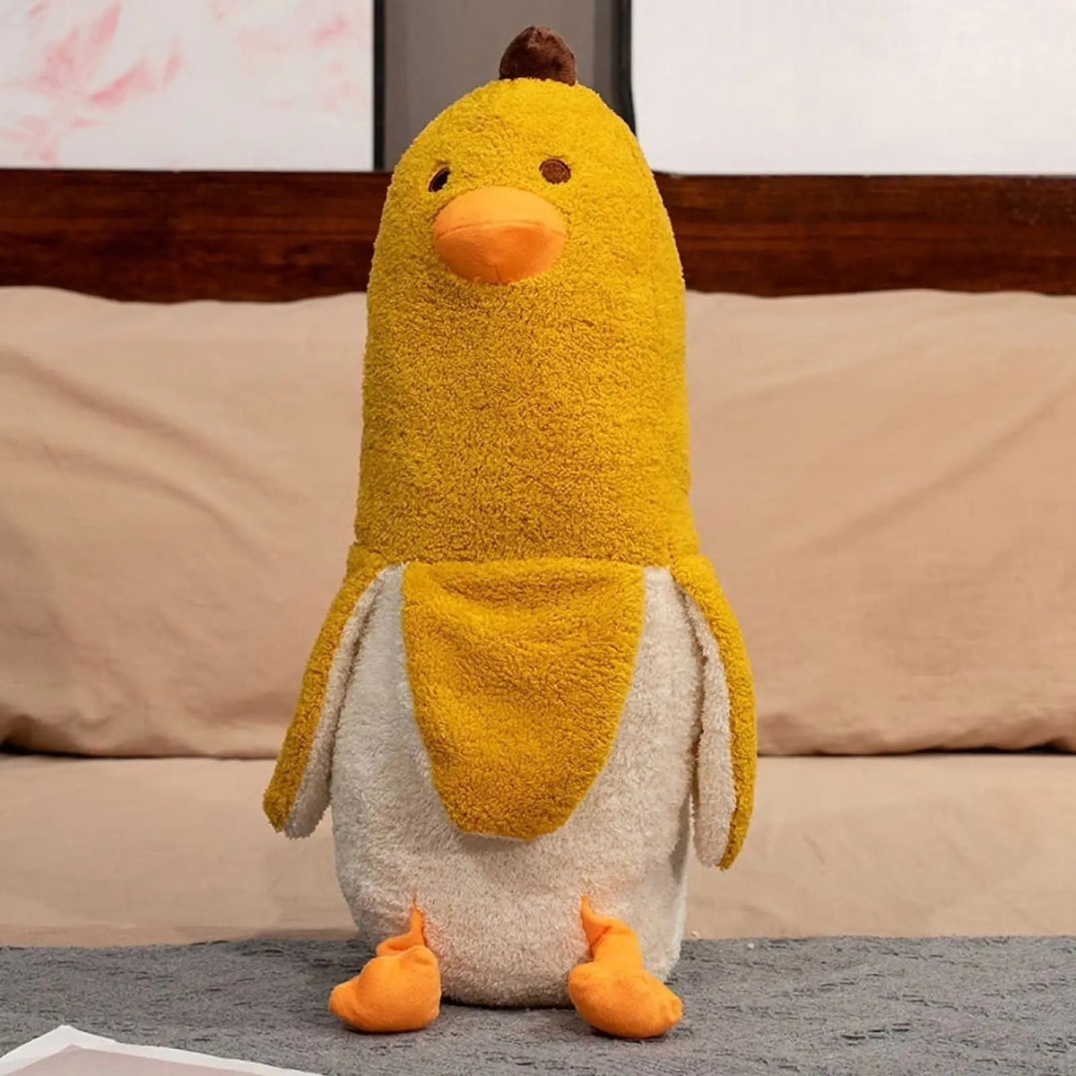 Soft Banana Duck Plush Pillow