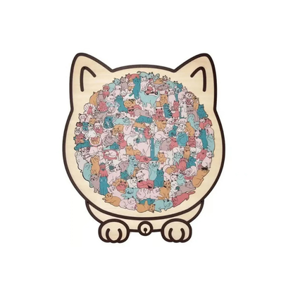 Cat Wooden Puzzle 135 Piece Animal Jigsaw