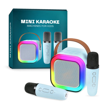 Mini Karaoke Machine for Kids - 2 Microphones, Bluetooth
