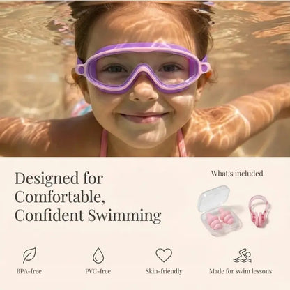 Swimming Goggles for Adults & Children – Blue, Pink or Black