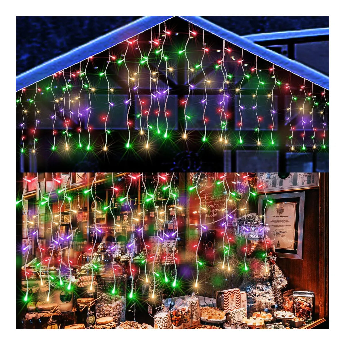 LED Icicle String Lights Indoor Outdoor Decor