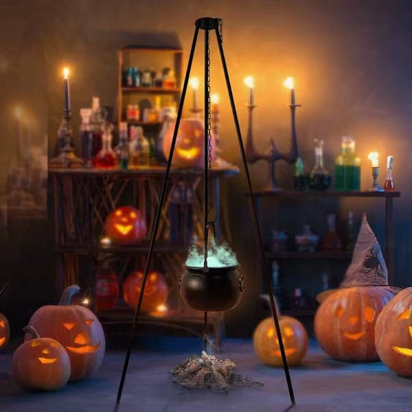 Halloween Witch Cauldron Decor - Lighted Candy Bowl
