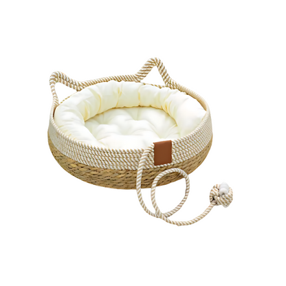 Handmade Cat Bed - Cozy Round Nest for Cats