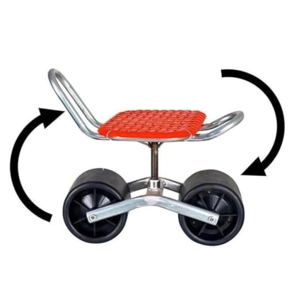 Rolling Garden Work Stool – Adjustable Rotating Seat