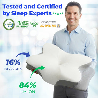 Contoured Memory Foam Pillow with Cooling Cover