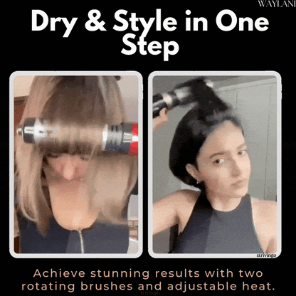 3-in-1 Rotating Hair Dryer Brush – Curling Styler
