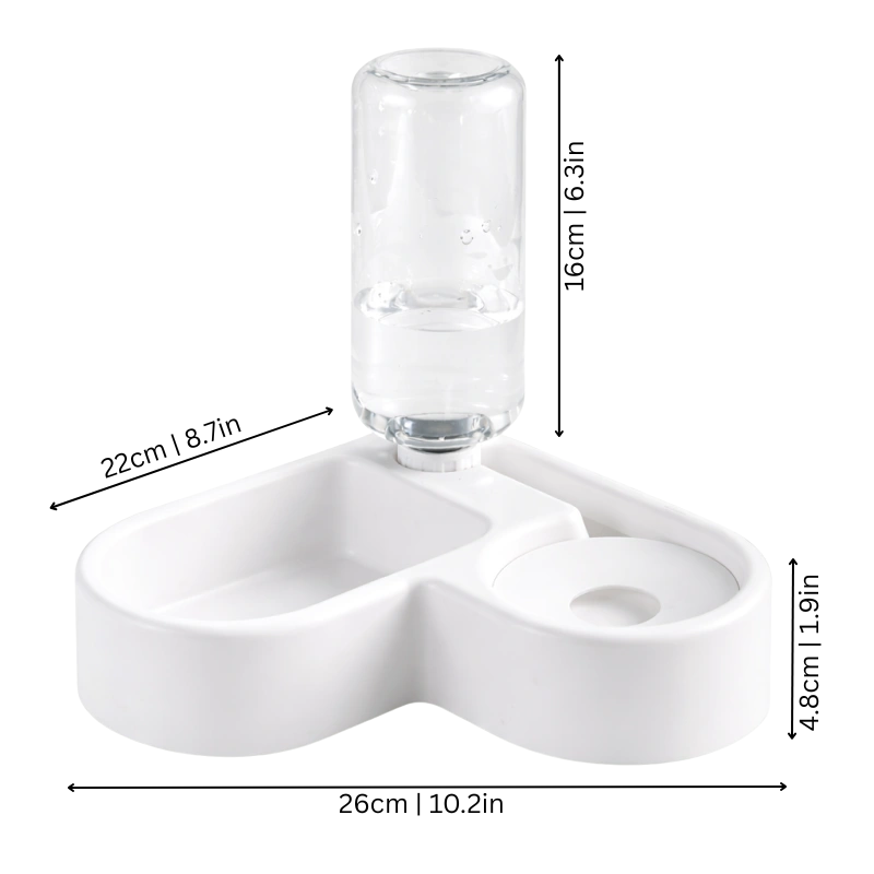 Double Pet Bowl Set - Food & Water Combo