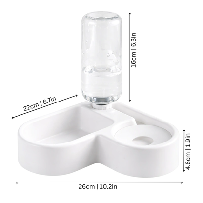 Double Pet Bowl Set - Food & Water Combo
