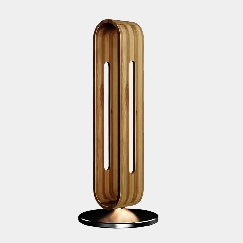 Wooden Headphone Stand – Metal Accent Desk Holder