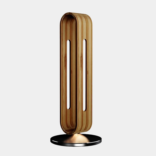 Wooden Headphone Stand – Metal Accent Desk Holder